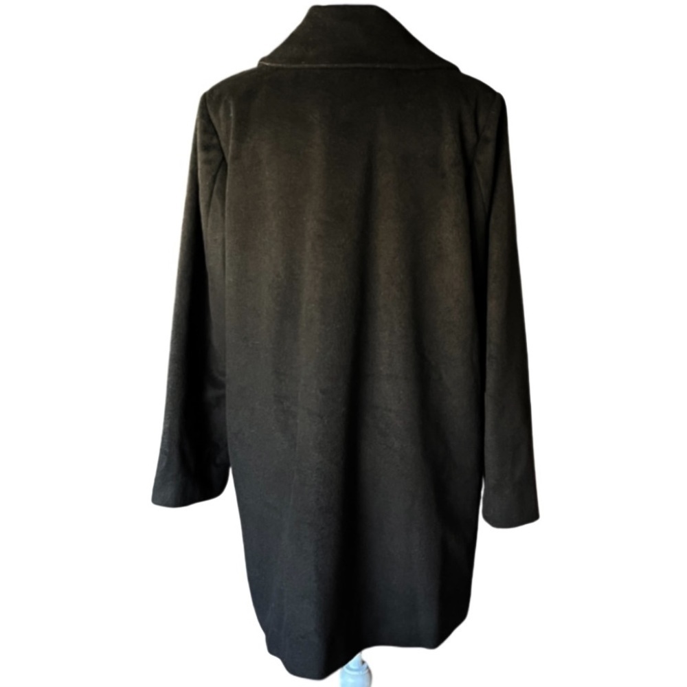 Bernardo Grand Sleek Wool Blend Black Coat - M - Picture 6 of 13